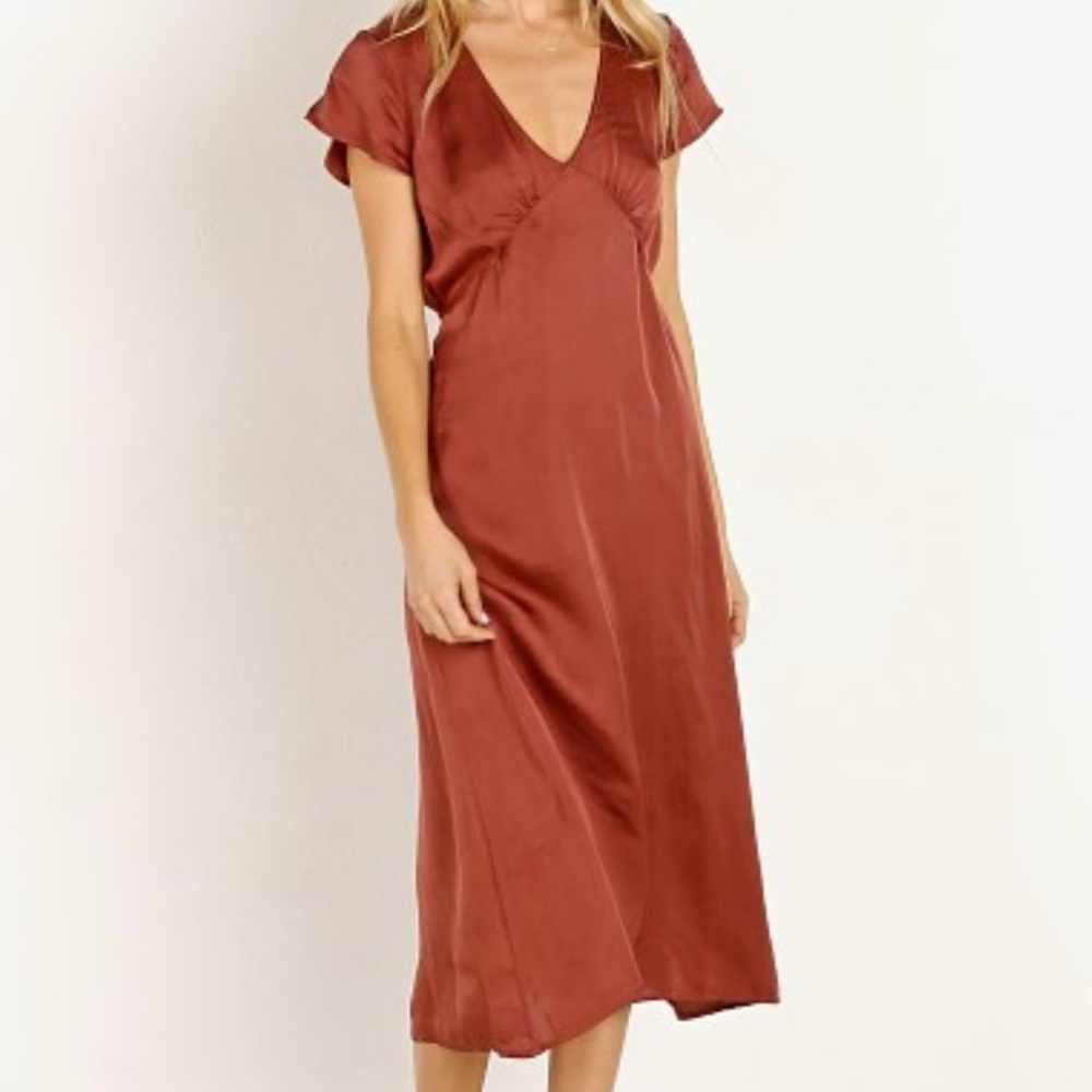 LACAUSA Vivien midi Dress in brick Large